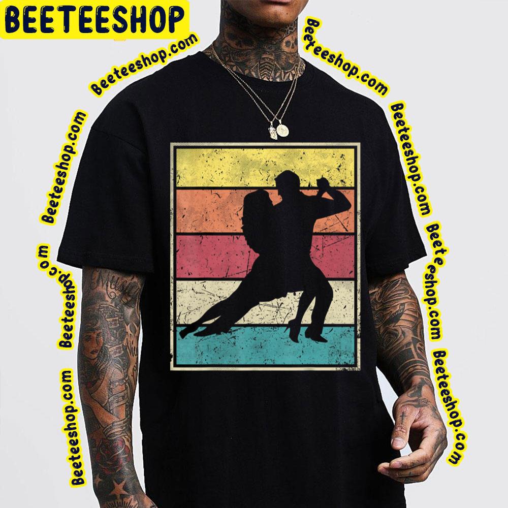 Dancing Couple Retro Vintage With Stripes Trending Unisex T-Shirt Dancing Couple Retro Vintage With Stripes Trending Unisex T-Shirt