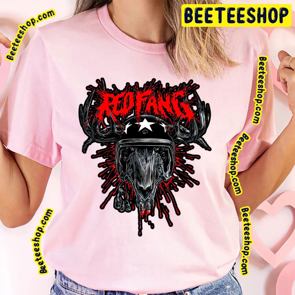 Deer With Helmet Red Fang Trending Unisex T-Shirt Deer With Helmet Red Fang Trending Unisex T-Shirt