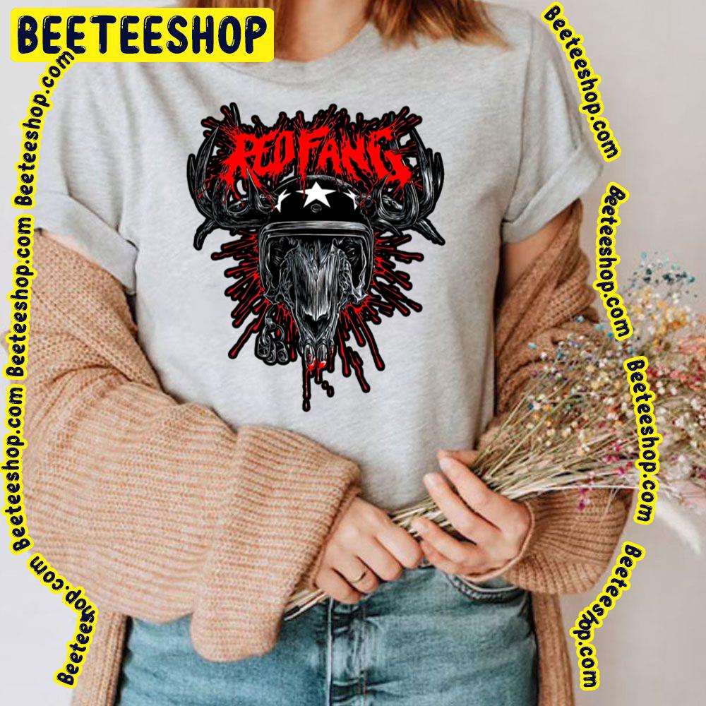 Deer With Helmet Red Fang Trending Unisex T-Shirt Deer With Helmet Red Fang Trending Unisex T-Shirt