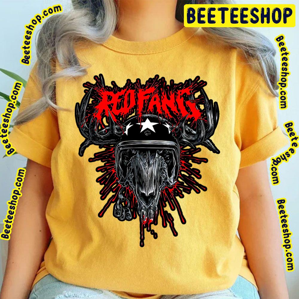 Deer With Helmet Red Fang Trending Unisex T-Shirt Deer With Helmet Red Fang Trending Unisex T-Shirt