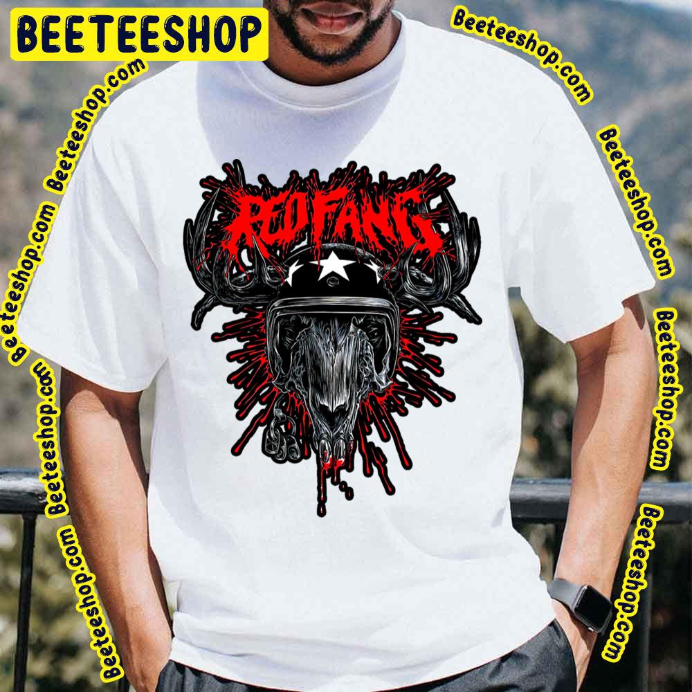 Deer With Helmet Red Fang Trending Unisex T-Shirt Deer With Helmet Red Fang Trending Unisex T-Shirt