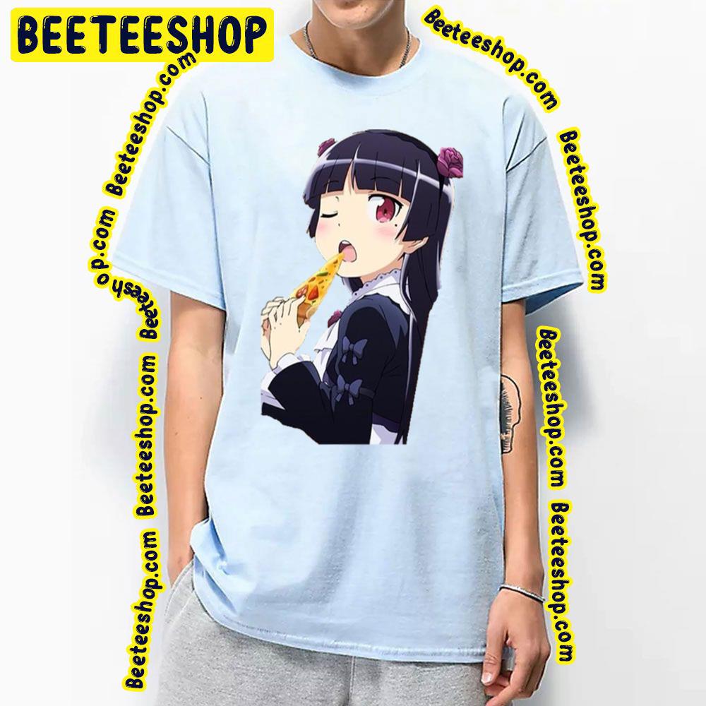Eating Pizza Oreimo Kuroneko Trending Unisex T-Shirt Eating Pizza Oreimo Kuroneko Trending Unisex T-Shirt