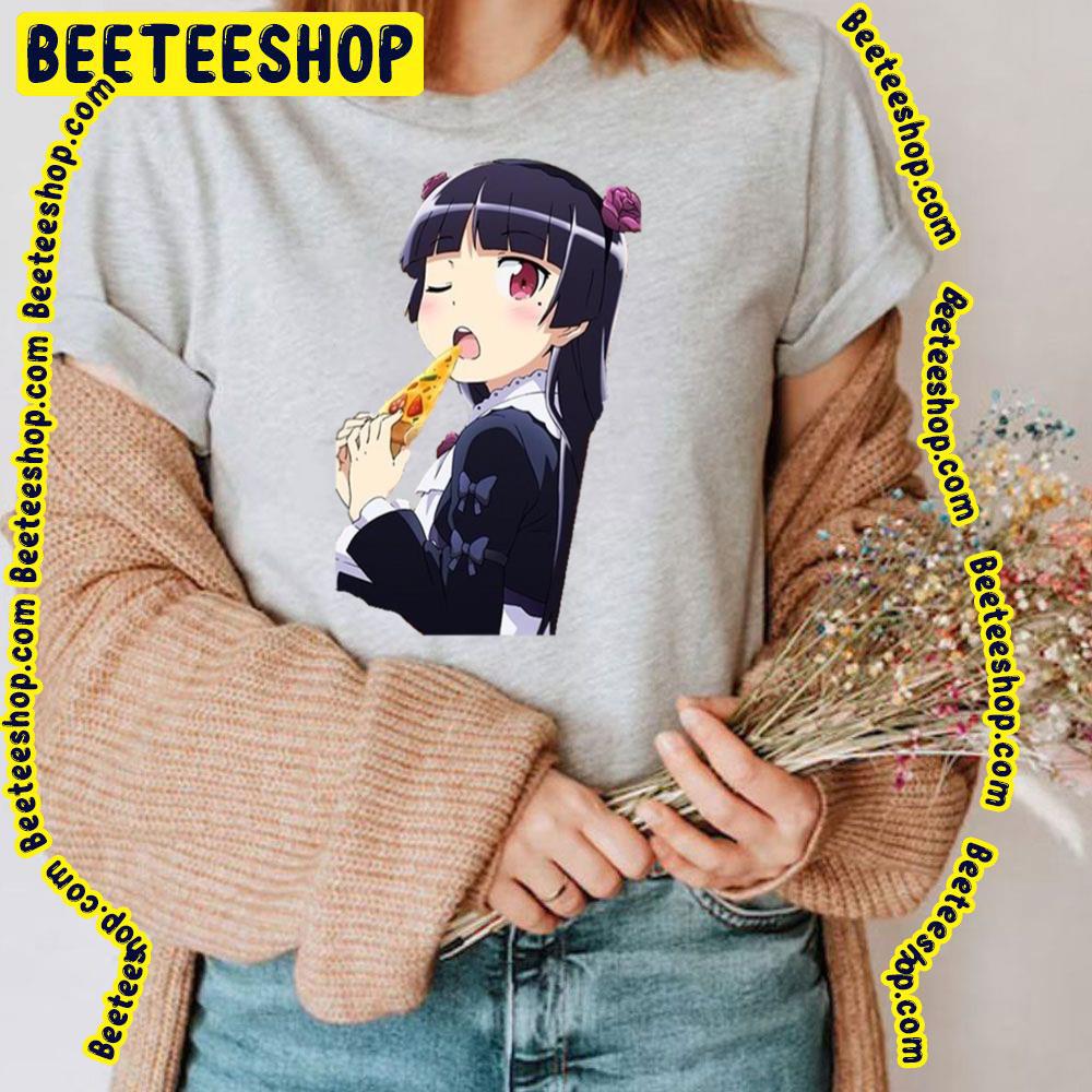 Eating Pizza Oreimo Kuroneko Trending Unisex T-Shirt Eating Pizza Oreimo Kuroneko Trending Unisex T-Shirt
