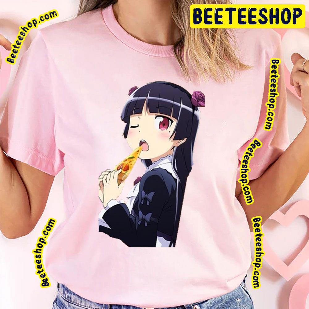 Eating Pizza Oreimo Kuroneko Trending Unisex T-Shirt Eating Pizza Oreimo Kuroneko Trending Unisex T-Shirt