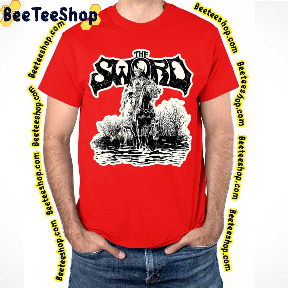 Horse Knight With White Wolf The Sword Trending Unisex T-Shirt Horse Knight With White Wolf The Sword Trending Unisex T-Shirt