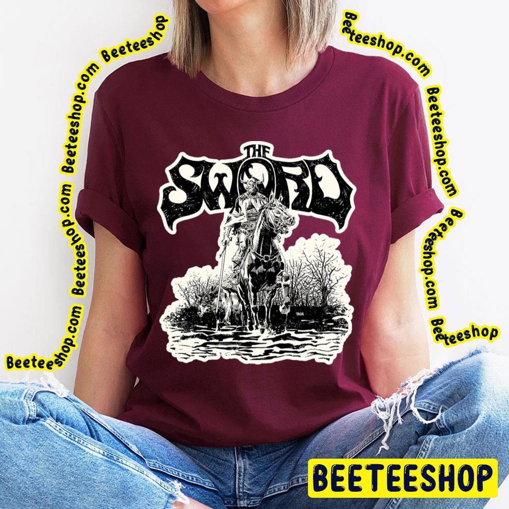 Horse Knight With White Wolf The Sword Trending Unisex T-Shirt Horse Knight With White Wolf The Sword Trending Unisex T-Shirt