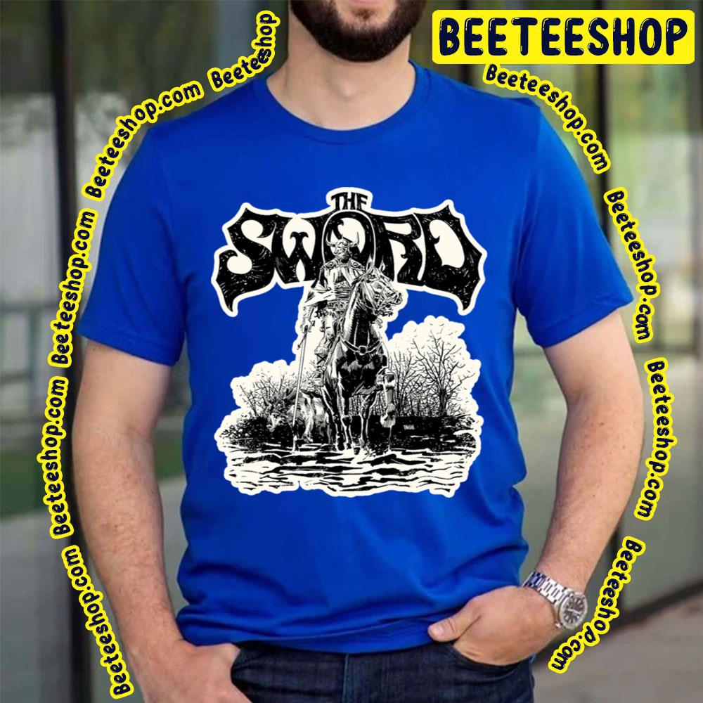 Horse Knight With White Wolf The Sword Trending Unisex T-Shirt Horse Knight With White Wolf The Sword Trending Unisex T-Shirt