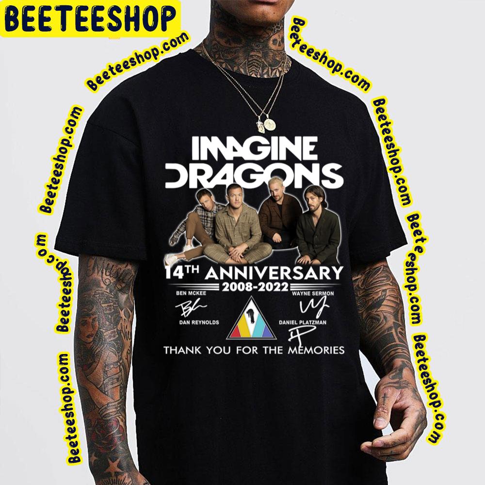 Imagine Dragons 15th Anniversary 2008 2023 Signatures Thank You For The Memories Trending Unisex T-Shirt Imagine Dragons 15th Anniversary 2008 2023 Signatures Thank You For The Memories Trending Unisex T-Shirt