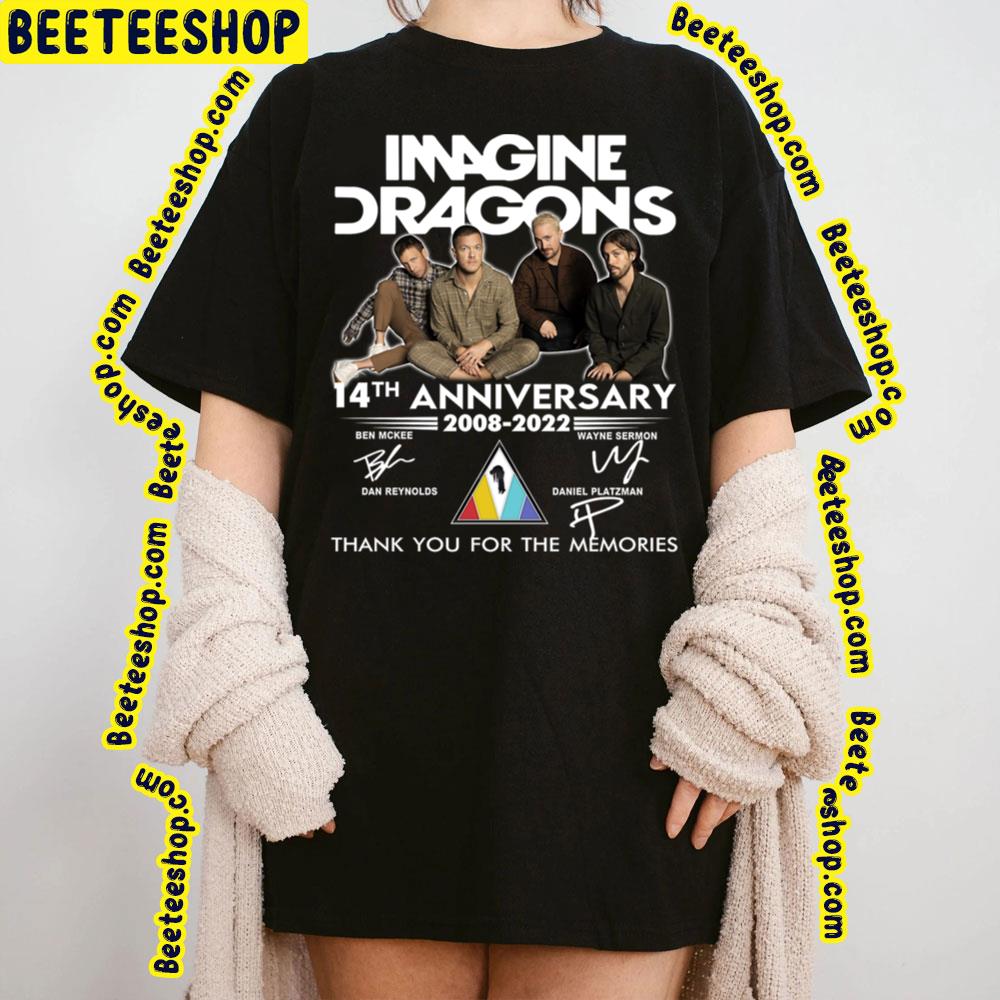 Imagine Dragons 15th Anniversary 2008 2023 Signatures Thank You For The Memories Trending Unisex T-Shirt Imagine Dragons 15th Anniversary 2008 2023 Signatures Thank You For The Memories Trending Unisex T-Shirt