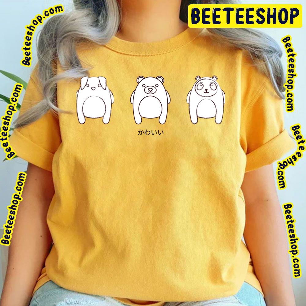 Kawaii Cute Dog Bear Panda Animal Artwork Trending Unisex T-Shirt Kawaii Cute Dog Bear Panda Animal Artwork Trending Unisex T-Shirt