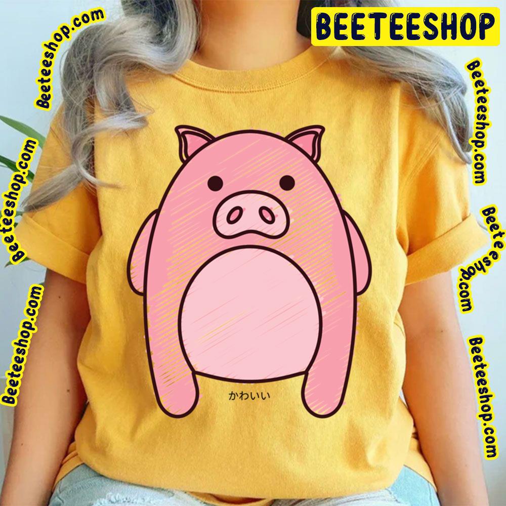 Kawaii Cute Pink Pig Animal Artwork Trending Unisex T-Shirt Kawaii Cute Pink Pig Animal Artwork Trending Unisex T-Shirt