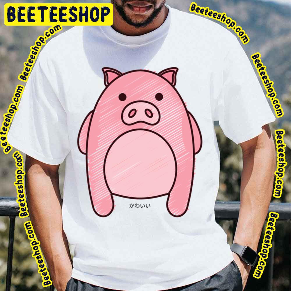 Kawaii Cute Pink Pig Animal Artwork Trending Unisex T-Shirt Kawaii Cute Pink Pig Animal Artwork Trending Unisex T-Shirt