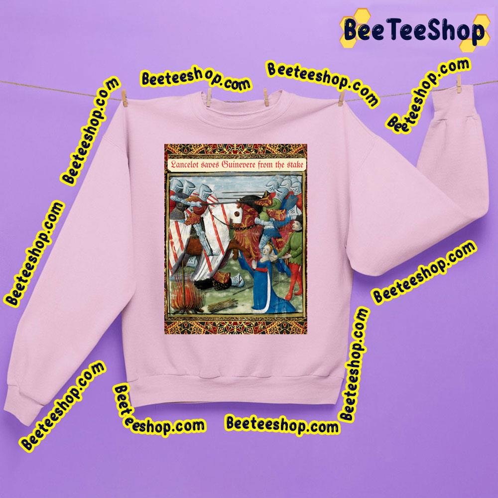 Lancelot Saves Guinevere From The Stake Arthurian Legends Medieval Miniature Trending Unisex Sweatshirt Lancelot Saves Guinevere From The Stake Arthurian Legends Medieval Miniature Trending Unisex Sweatshirt