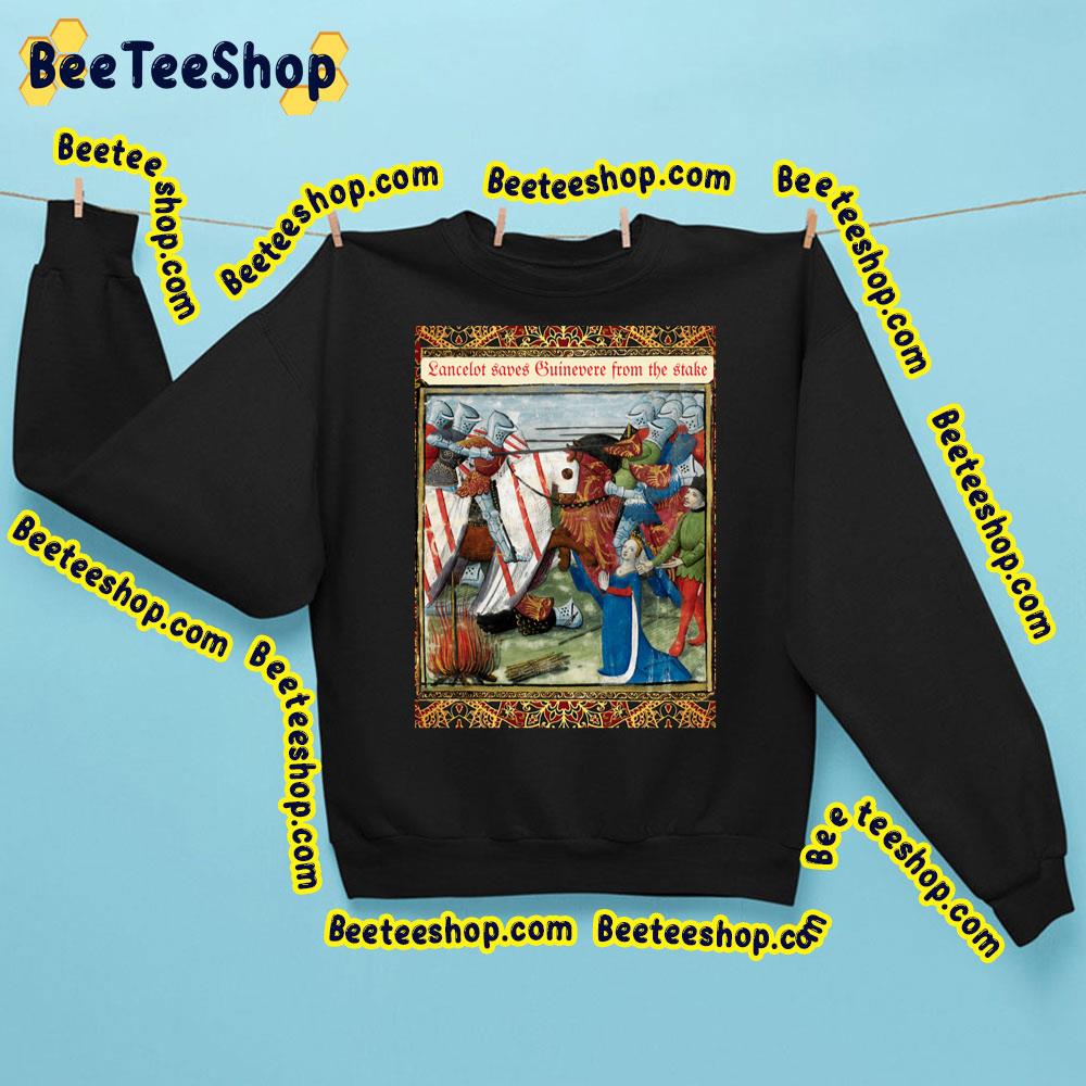 Lancelot Saves Guinevere From The Stake Arthurian Legends Medieval Miniature Trending Unisex Sweatshirt Lancelot Saves Guinevere From The Stake Arthurian Legends Medieval Miniature Trending Unisex Sweatshirt