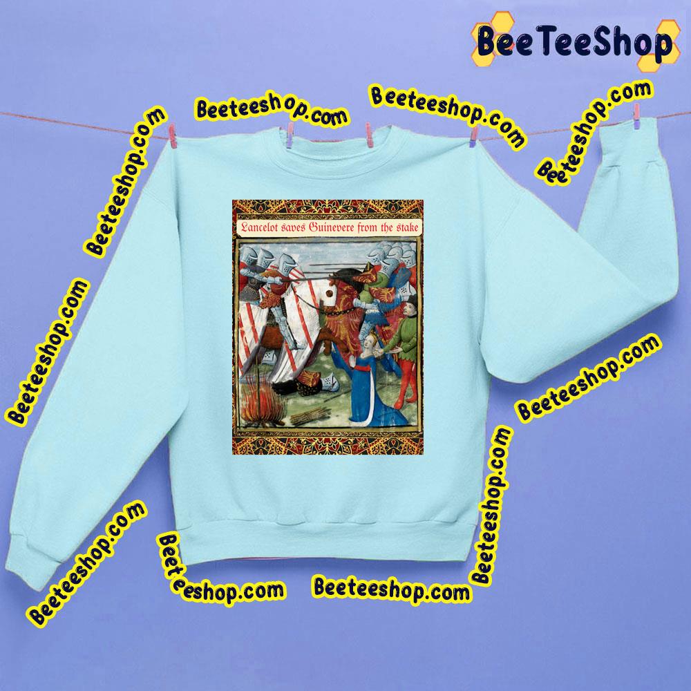 Lancelot Saves Guinevere From The Stake Arthurian Legends Medieval Miniature Trending Unisex Sweatshirt Lancelot Saves Guinevere From The Stake Arthurian Legends Medieval Miniature Trending Unisex Sweatshirt
