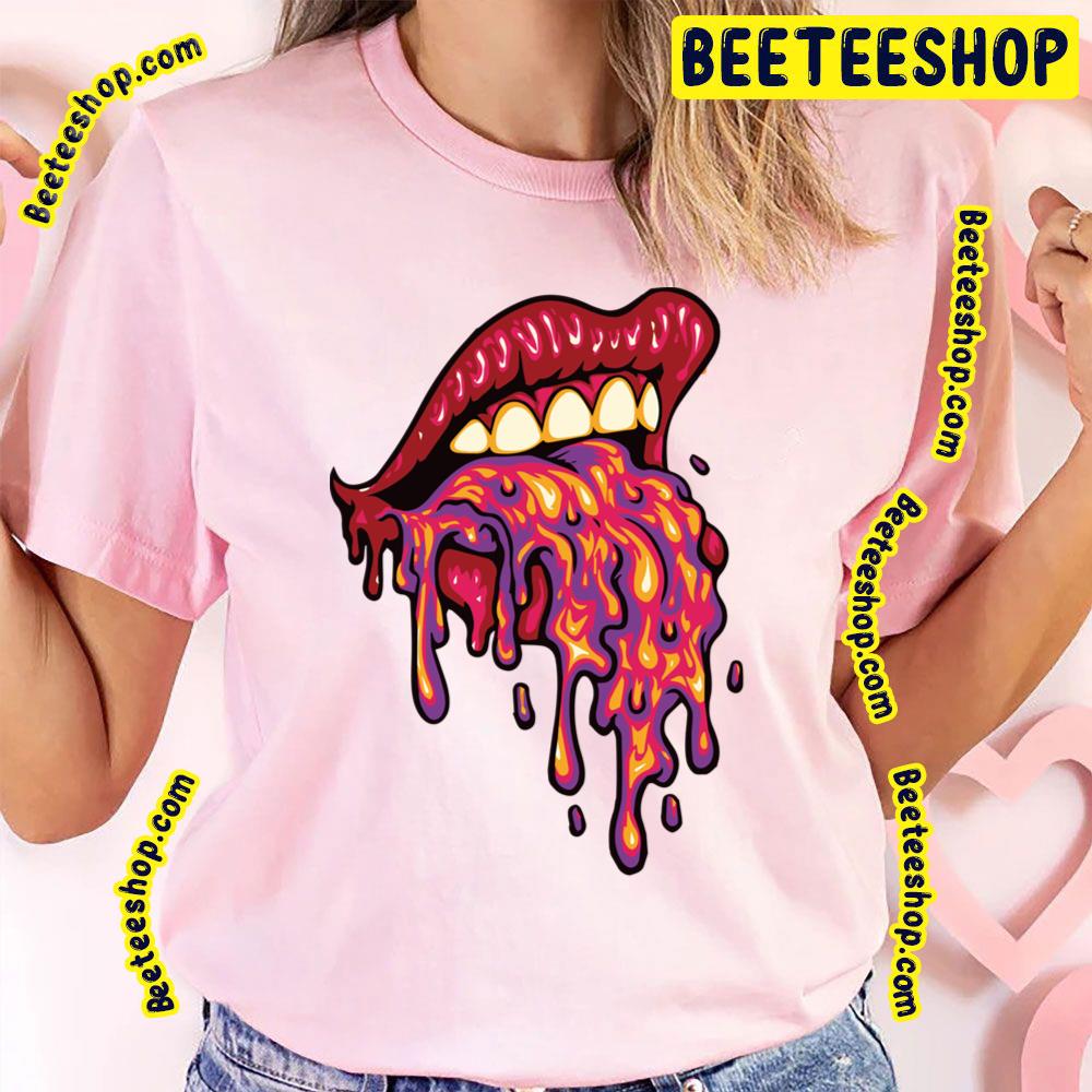 Lava Emerging Of Girl's Mouth Trending Unisex T-Shirt Lava Emerging Of Girl's Mouth Trending Unisex T-Shirt