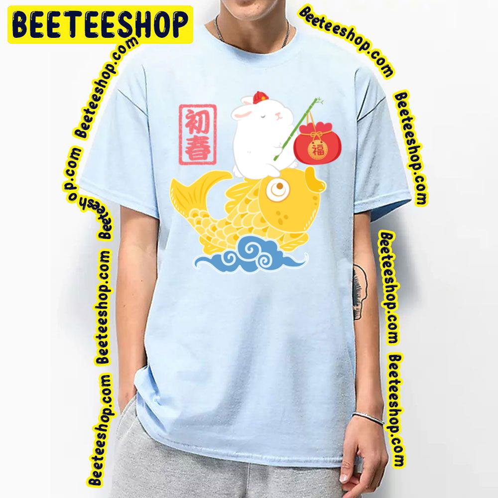 Lunar New Year 2023 – Golden Koi Fish Rabbit Great Wave Trending Unisex T-Shirt Lunar New Year 2023 – Golden Koi Fish Rabbit Great Wave Trending Unisex T-Shirt