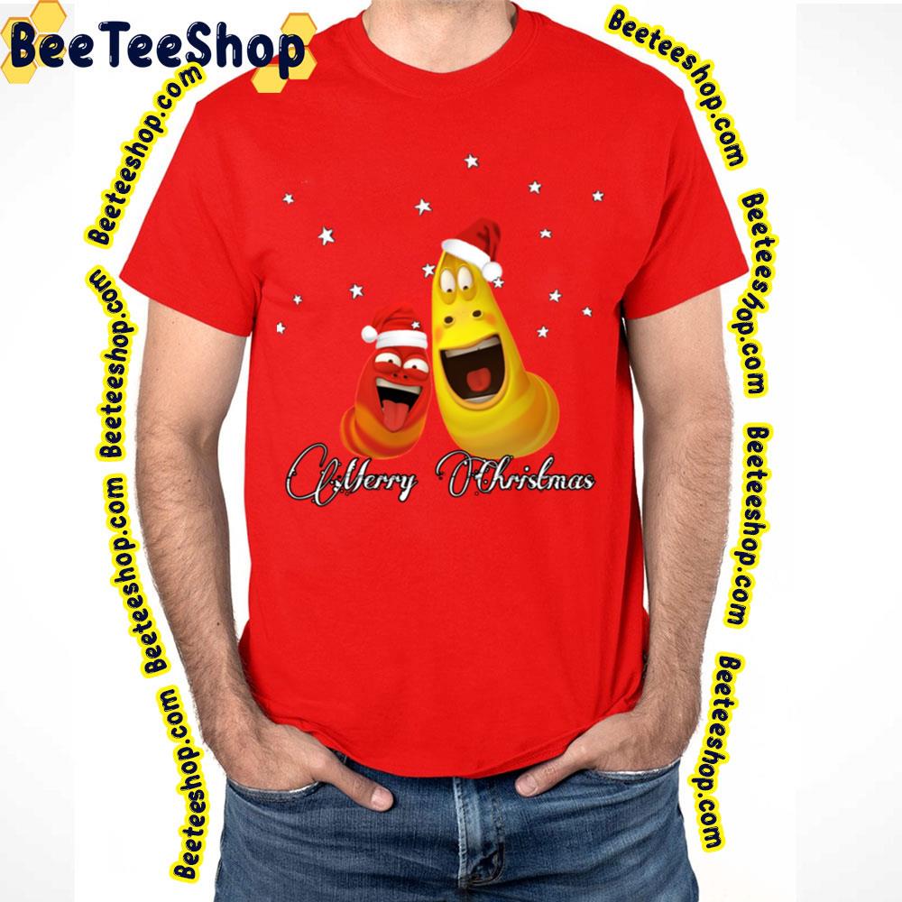 Merry Christmas Larva Cartoon Trending Unisex T-Shirt Merry Christmas Larva Cartoon Trending Unisex T-Shirt