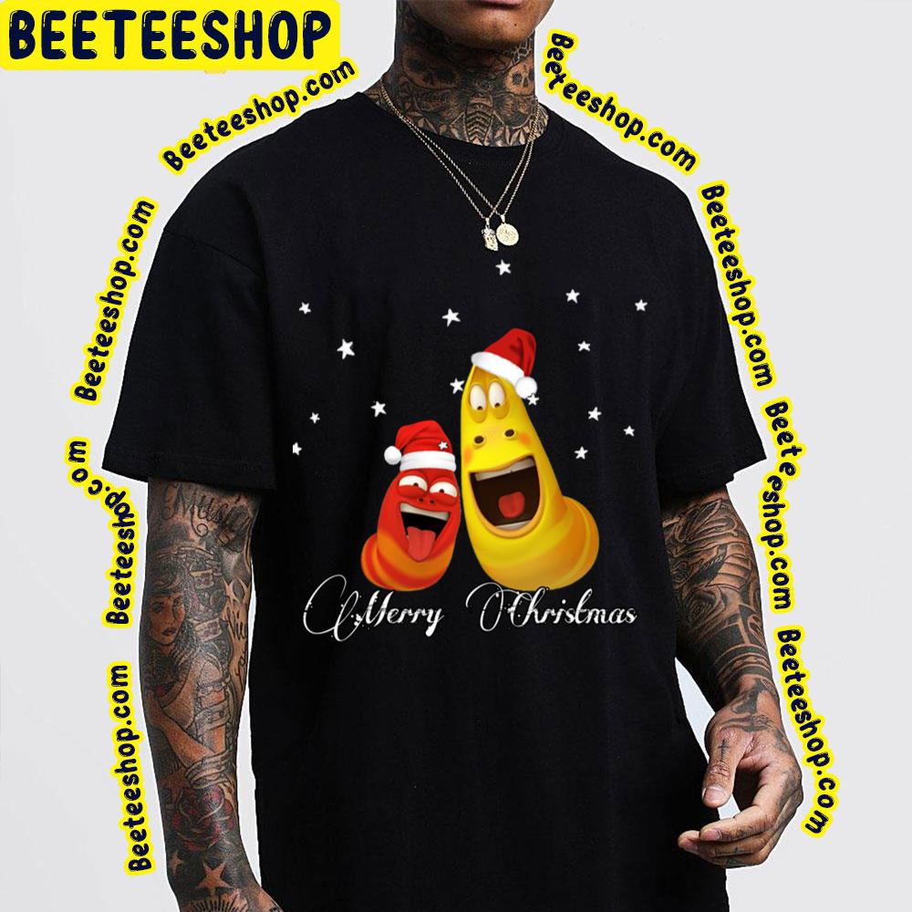 Merry Christmas Larva Cartoon Trending Unisex T-Shirt Merry Christmas Larva Cartoon Trending Unisex T-Shirt
