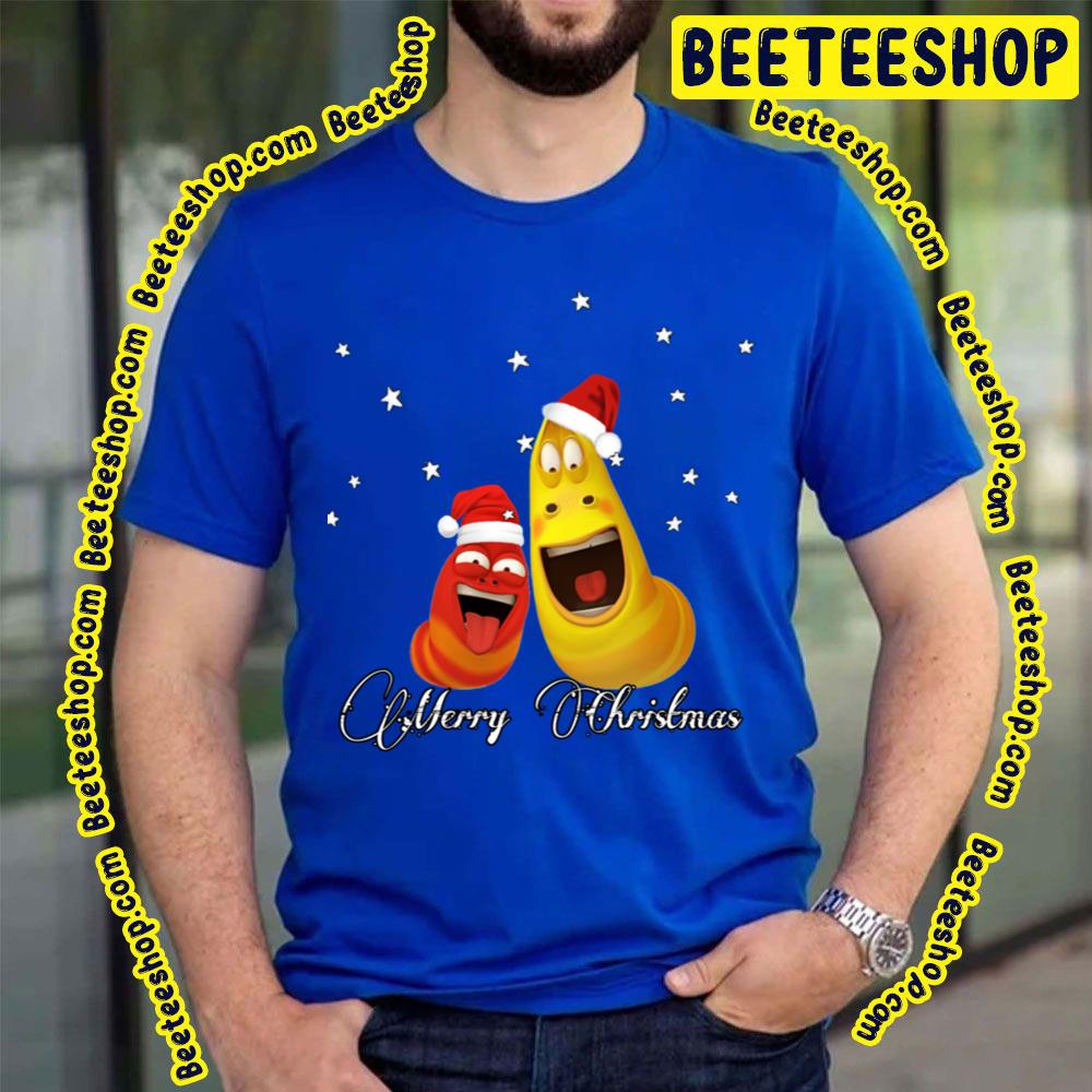 Merry Christmas Larva Cartoon Trending Unisex T-Shirt Merry Christmas Larva Cartoon Trending Unisex T-Shirt