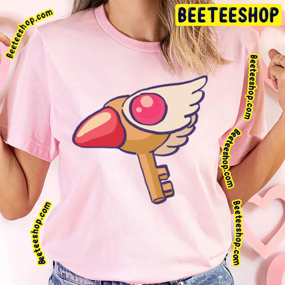 Pink Pastel Cardcaptor Sakura First Sealing Wand Key Form Trending Unisex T-Shirt Pink Pastel Cardcaptor Sakura First Sealing Wand Key Form Trending Unisex T-Shirt