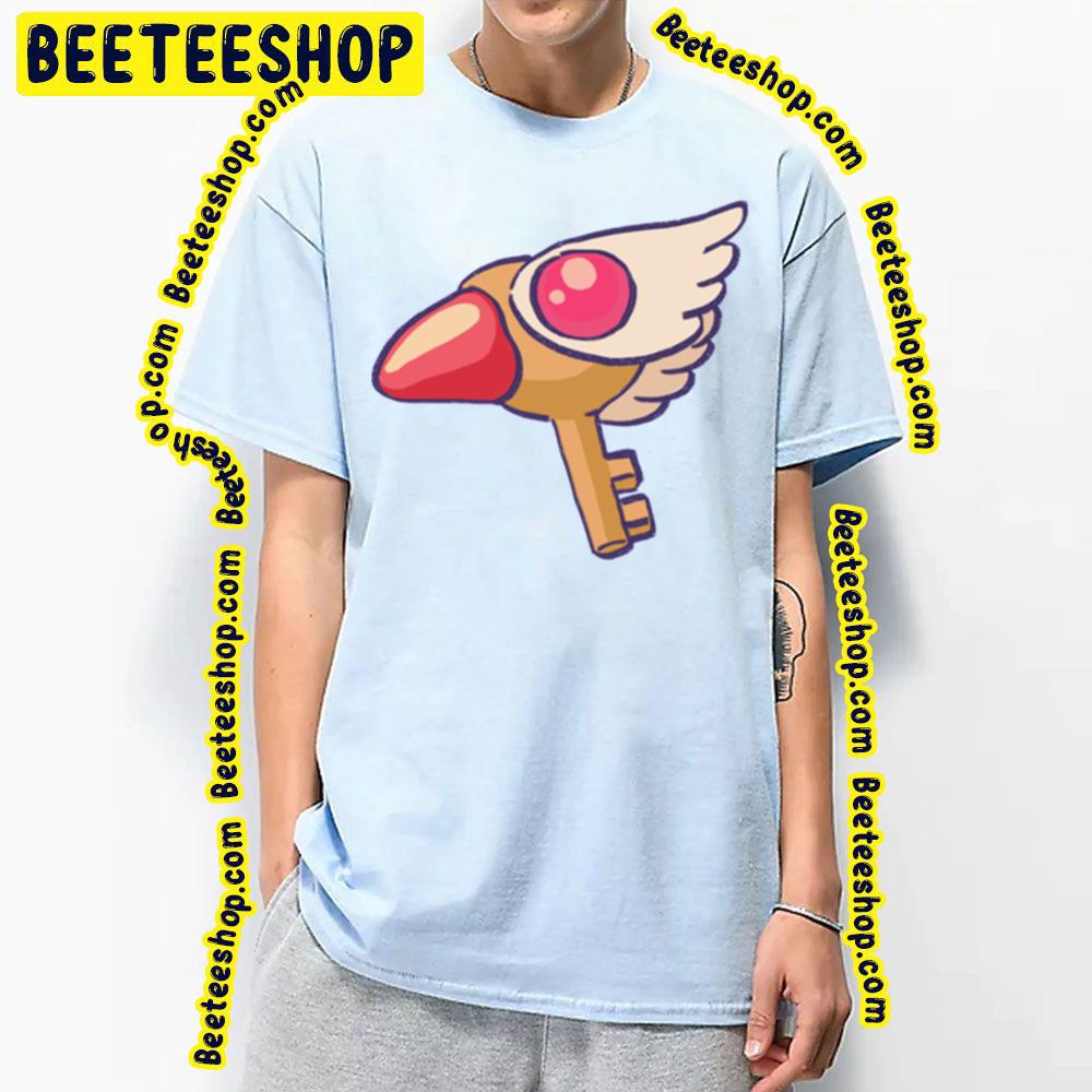 Pink Pastel Cardcaptor Sakura First Sealing Wand Key Form Trending Unisex T-Shirt Pink Pastel Cardcaptor Sakura First Sealing Wand Key Form Trending Unisex T-Shirt