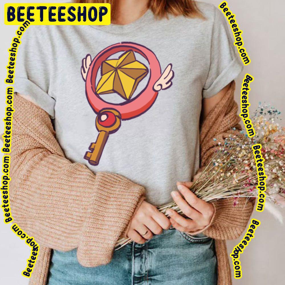 Pink Pastel Cardcaptor Sakura Star Sealing Wand Key Form Trending Unisex T-Shirt Pink Pastel Cardcaptor Sakura Star Sealing Wand Key Form Trending Unisex T-Shirt
