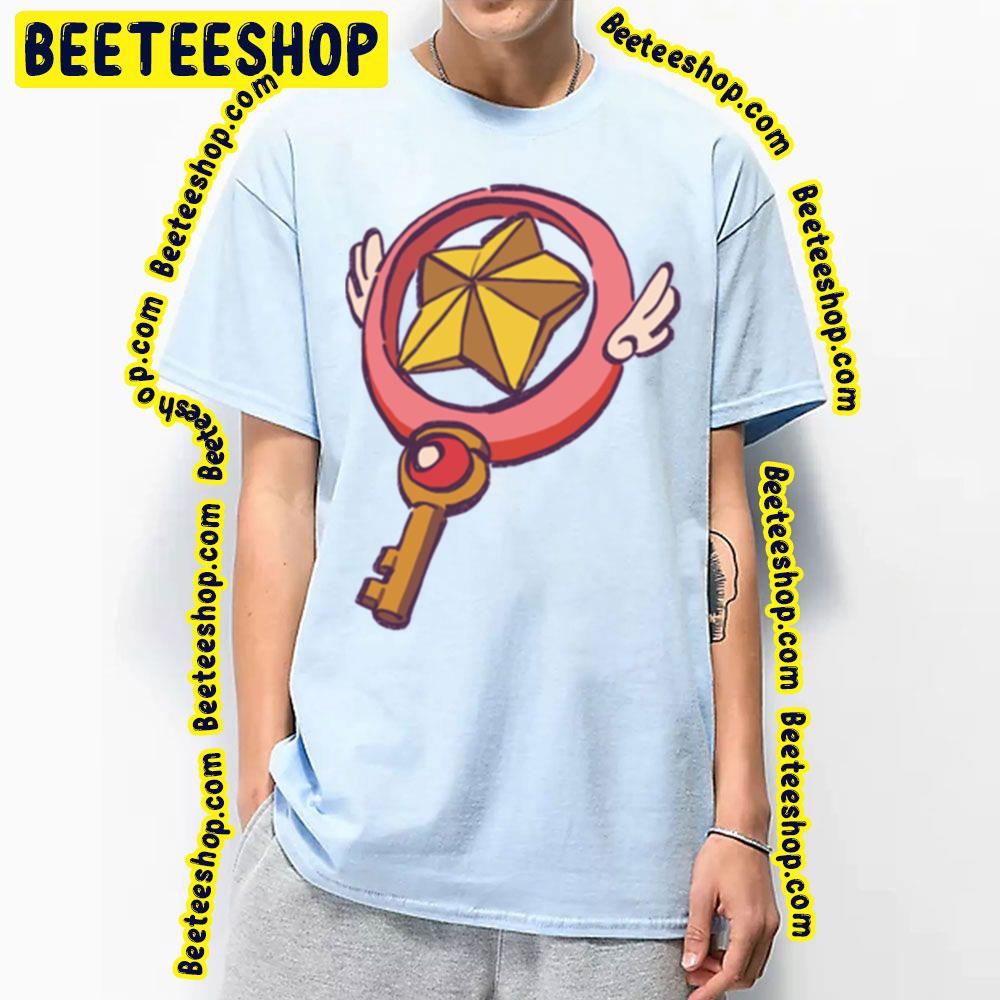 Pink Pastel Cardcaptor Sakura Star Sealing Wand Key Form Trending Unisex T-Shirt Pink Pastel Cardcaptor Sakura Star Sealing Wand Key Form Trending Unisex T-Shirt