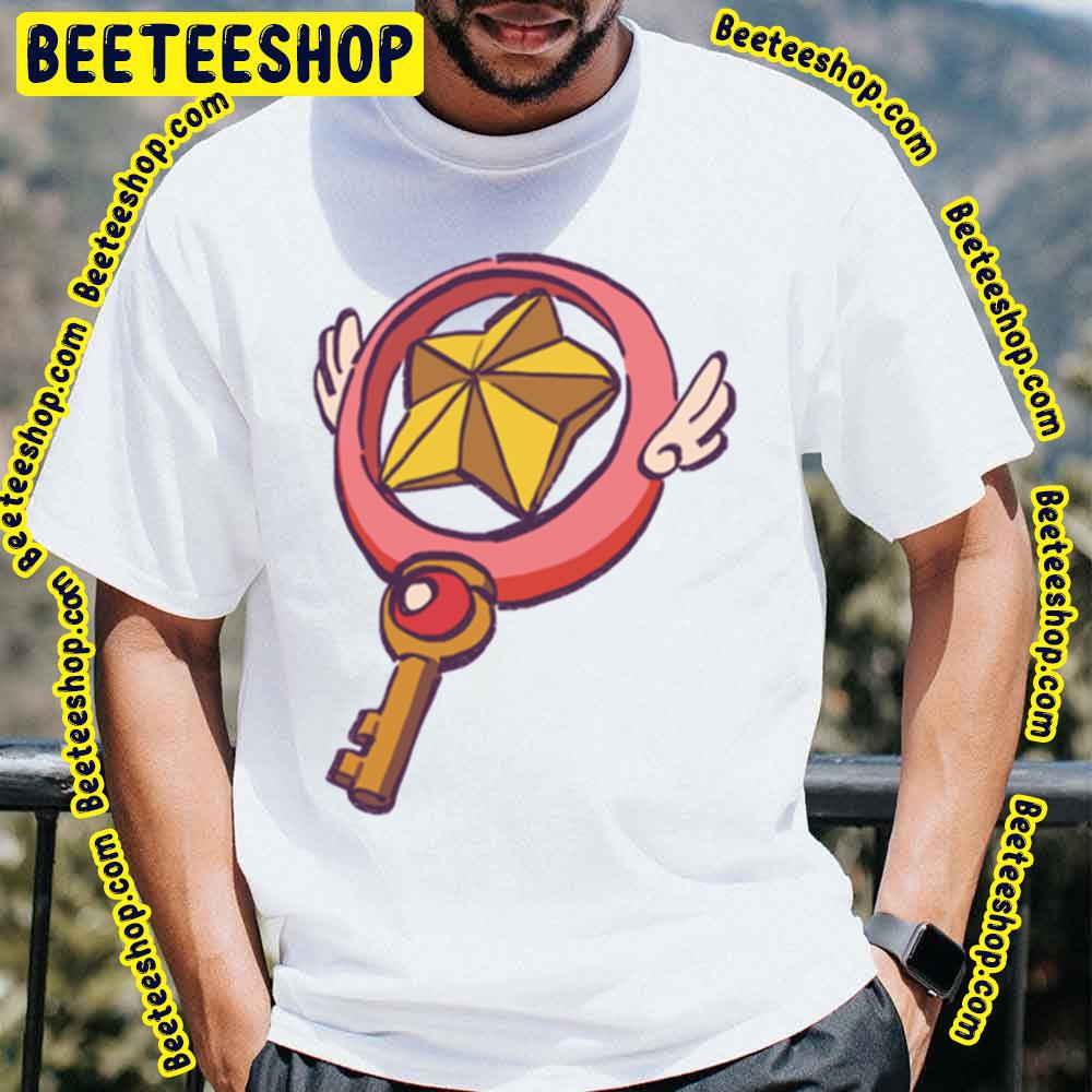 Pink Pastel Cardcaptor Sakura Star Sealing Wand Key Form Trending Unisex T-Shirt Pink Pastel Cardcaptor Sakura Star Sealing Wand Key Form Trending Unisex T-Shirt