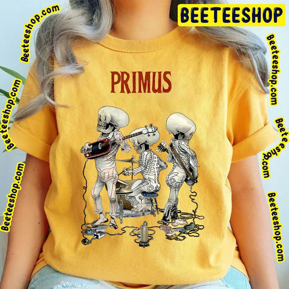 Primus Skeleton Playing On The Guitar Les Claypool Trending Unisex T-Shirt Primus Skeleton Playing On The Guitar Les Claypool Trending Unisex T-Shirt