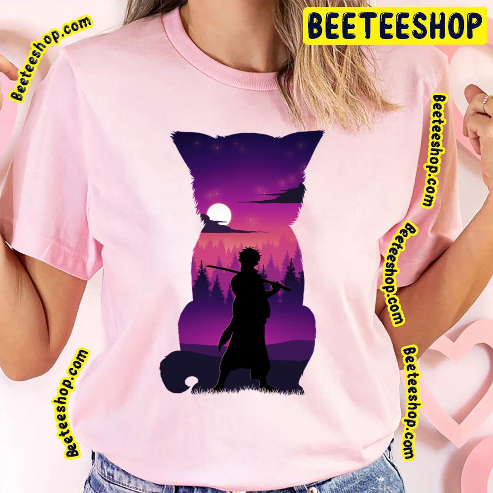 Purple Art Gintoki Silhouette Trending Unisex T-Shirt Purple Art Gintoki Silhouette Trending Unisex T-Shirt