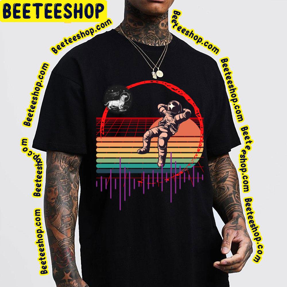 Retro Moon Landing Sausage Dog Old School Bass Line Rock Trending Unisex T-Shirt Retro Moon Landing Sausage Dog Old School Bass Line Rock Trending Unisex T-Shirt