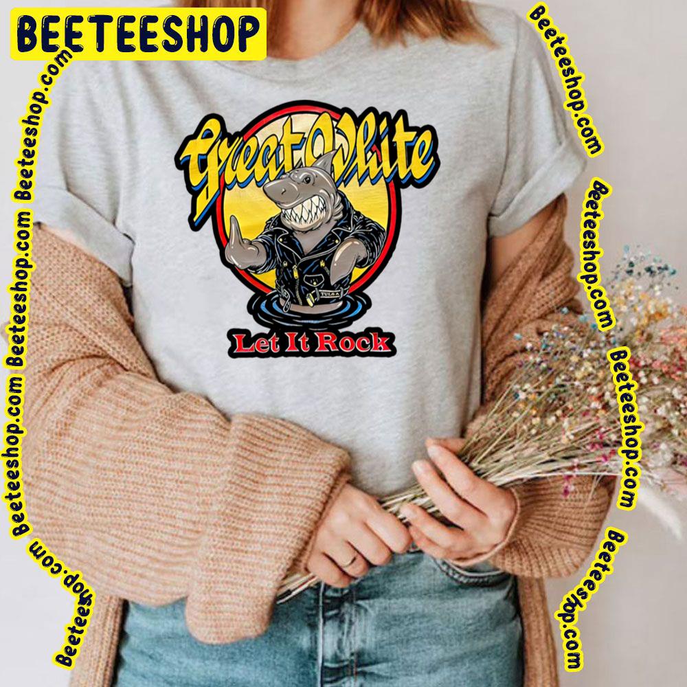 Shark Great White Let It Rock Trending Unisex T-Shirt Shark Great White Let It Rock Trending Unisex T-Shirt