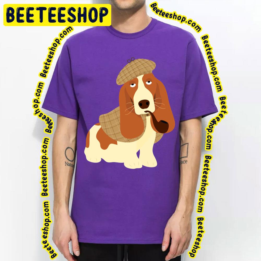 Sherlock Holmes Basset Hound Trending Unisex T-Shirt Sherlock Holmes Basset Hound Trending Unisex T-Shirt