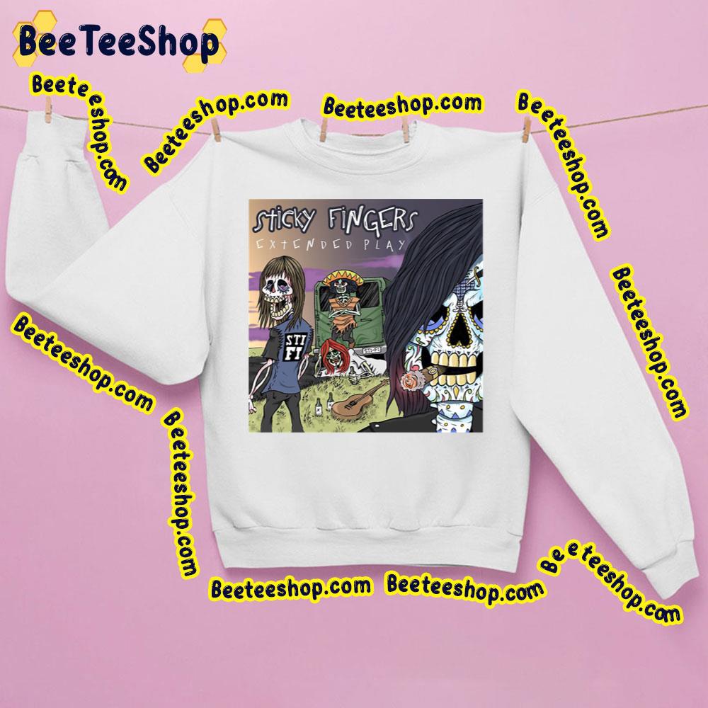 Skull Extended Play Sticky Fingers Trending Unisex Sweatshirt Skull Extended Play Sticky Fingers Trending Unisex Sweatshirt