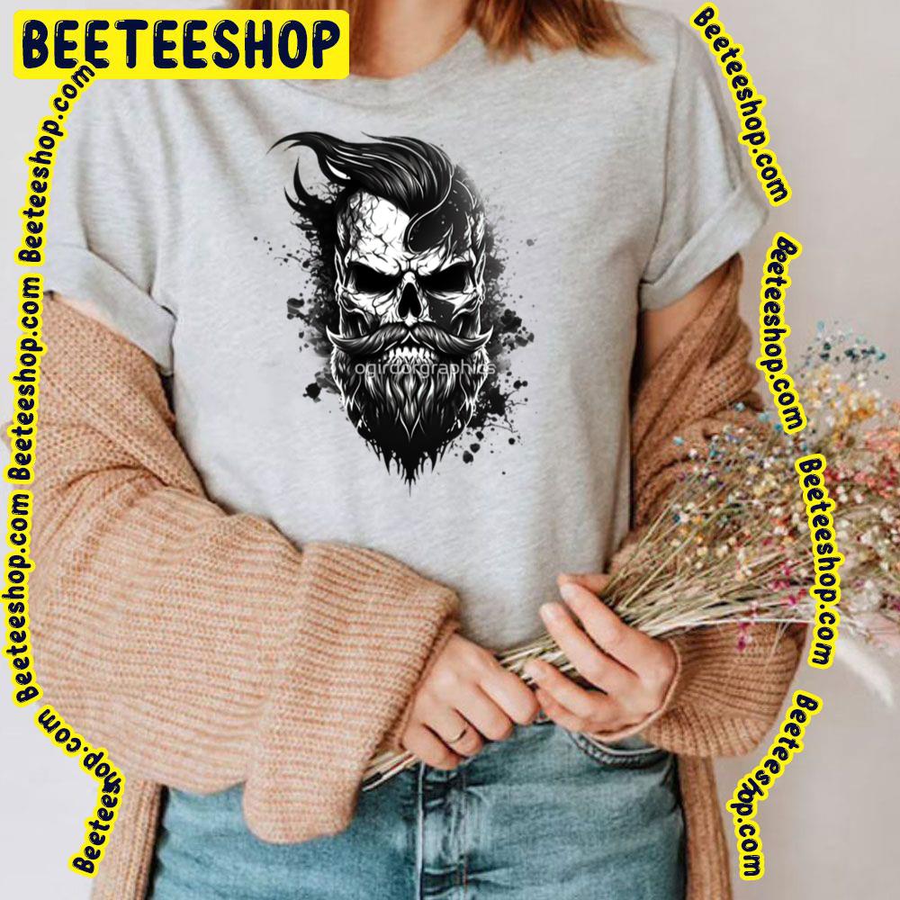 Skull With Beard Splash Art Trending Unisex T-Shirt Skull With Beard Splash Art Trending Unisex T-Shirt