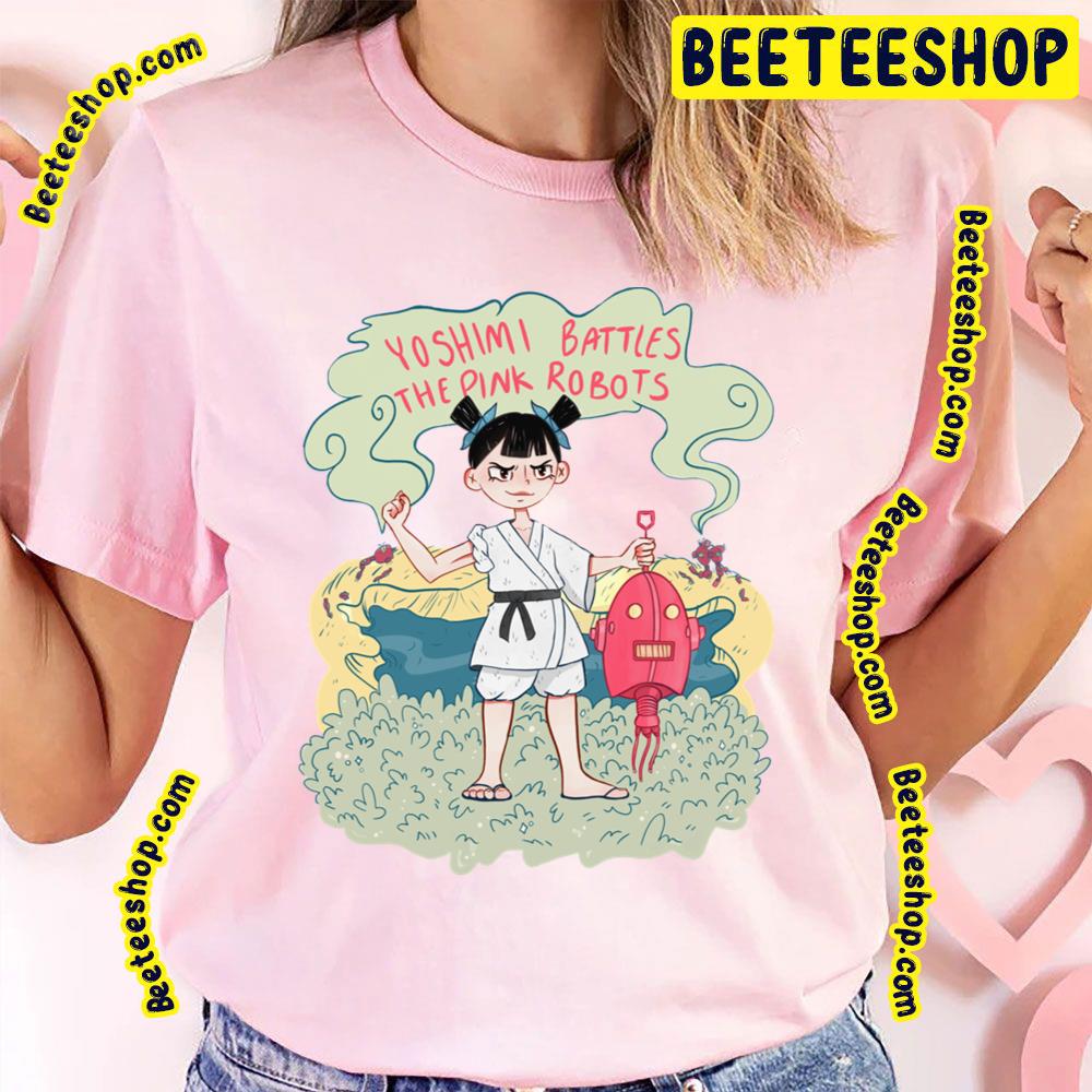 The Flaming Lips 'Yoshimi Battles The Pink Robots' Art Trending Unisex T-Shirt The Flaming Lips 'Yoshimi Battles The Pink Robots' Art Trending Unisex T-Shirt