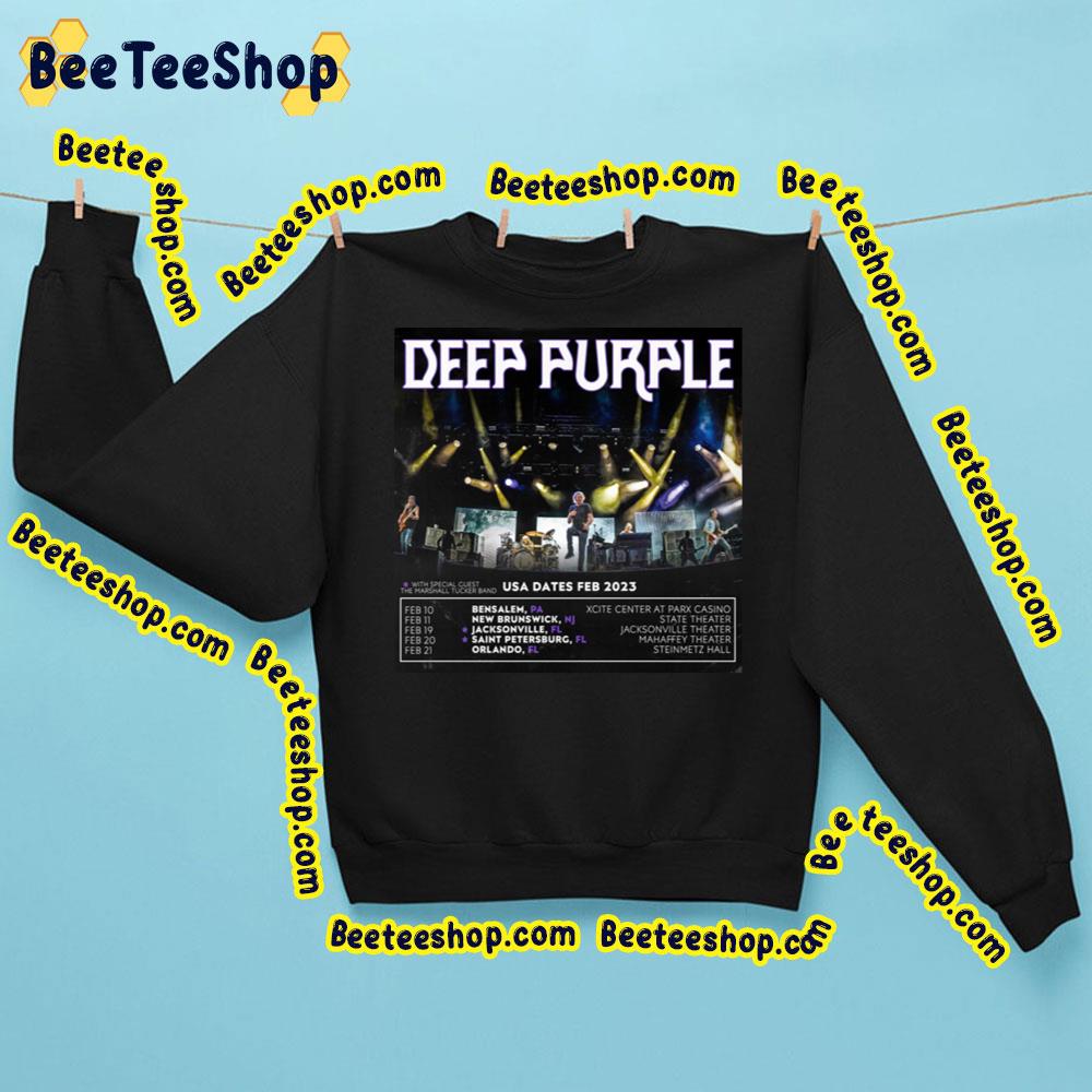Usa Dates Feb 2023 Deep Purple Trending Unisex Sweatshirt Usa Dates Feb 2023 Deep Purple Trending Unisex Sweatshirt
