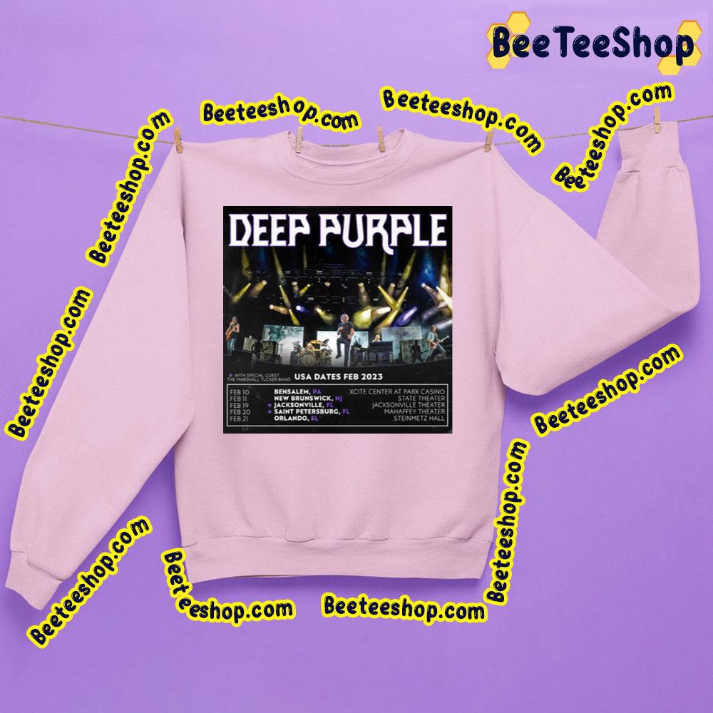 Usa Dates Feb 2023 Deep Purple Trending Unisex Sweatshirt Usa Dates Feb 2023 Deep Purple Trending Unisex Sweatshirt