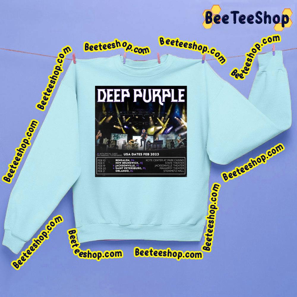 Usa Dates Feb 2023 Deep Purple Trending Unisex Sweatshirt Usa Dates Feb 2023 Deep Purple Trending Unisex Sweatshirt