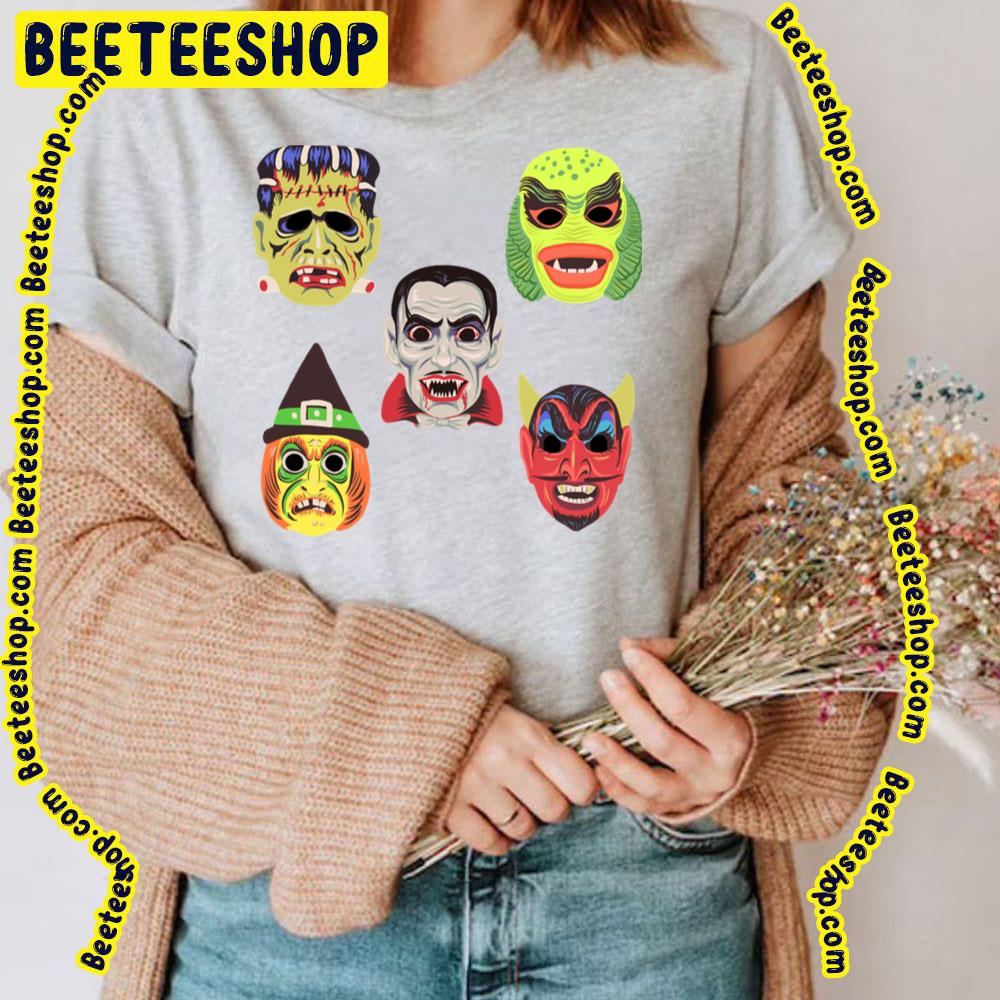 Vintage Halloween Masks Trending Unisex T-Shirt Vintage Halloween Masks Trending Unisex T-Shirt