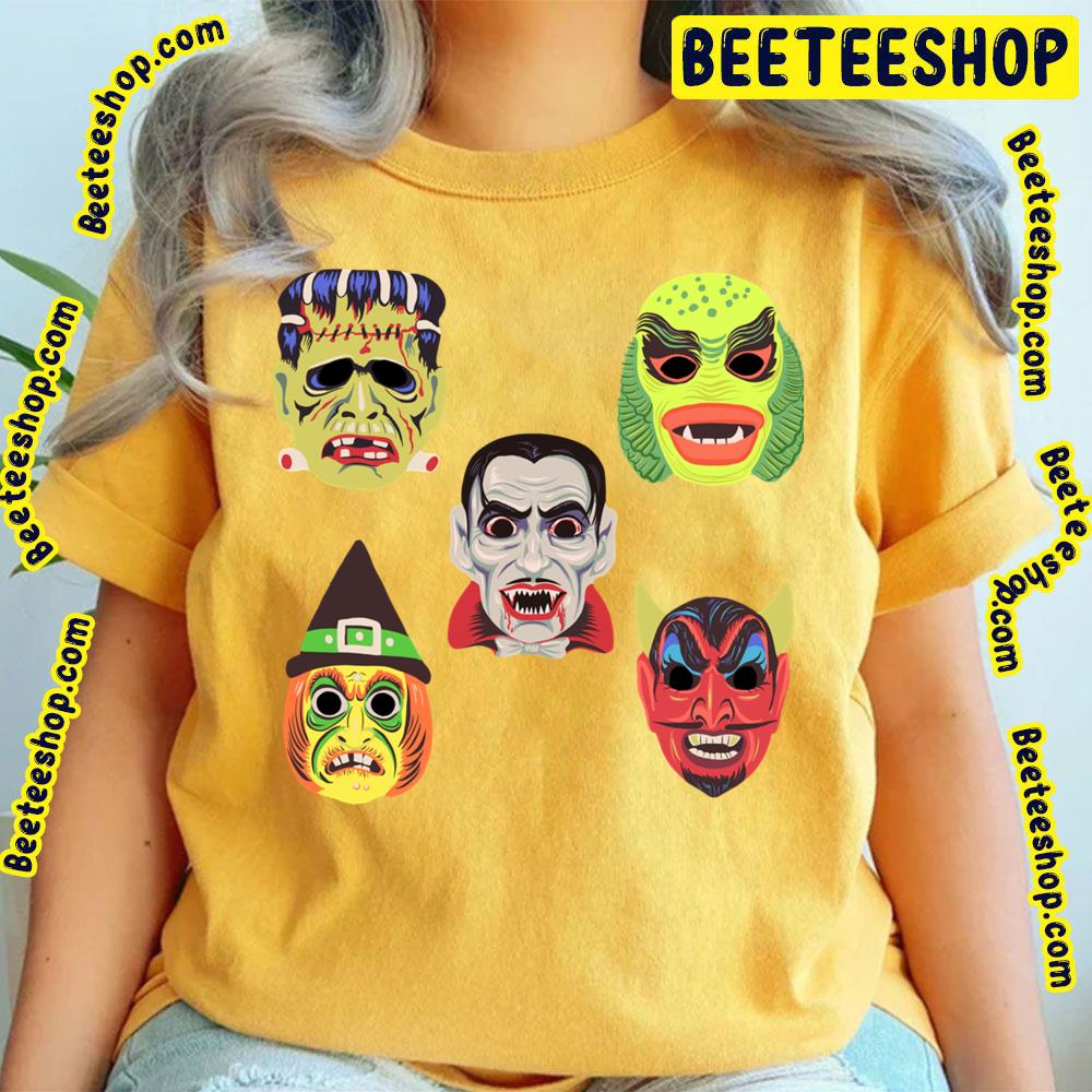 Vintage Halloween Masks Trending Unisex T-Shirt Vintage Halloween Masks Trending Unisex T-Shirt