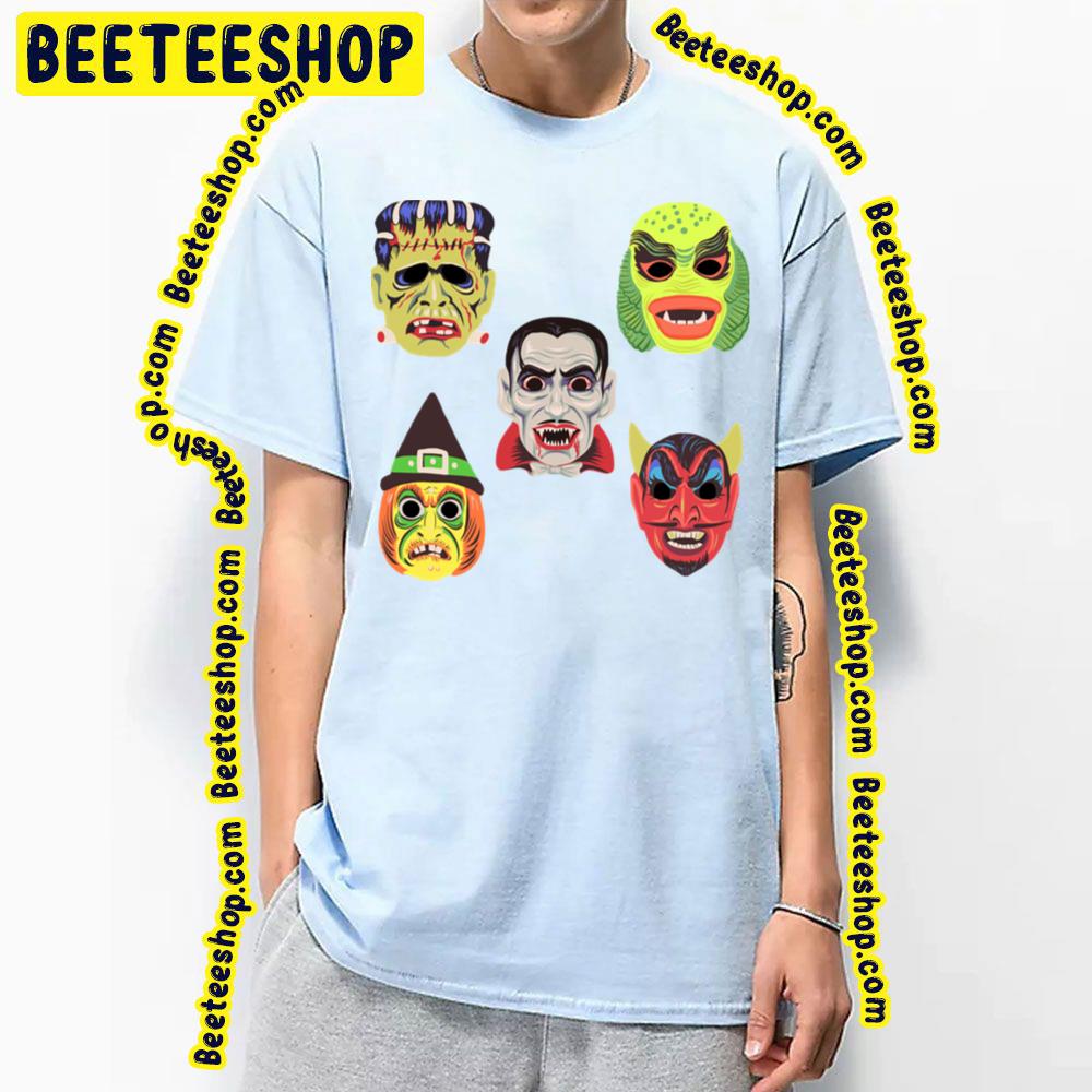 Vintage Halloween Masks Trending Unisex T-Shirt Vintage Halloween Masks Trending Unisex T-Shirt