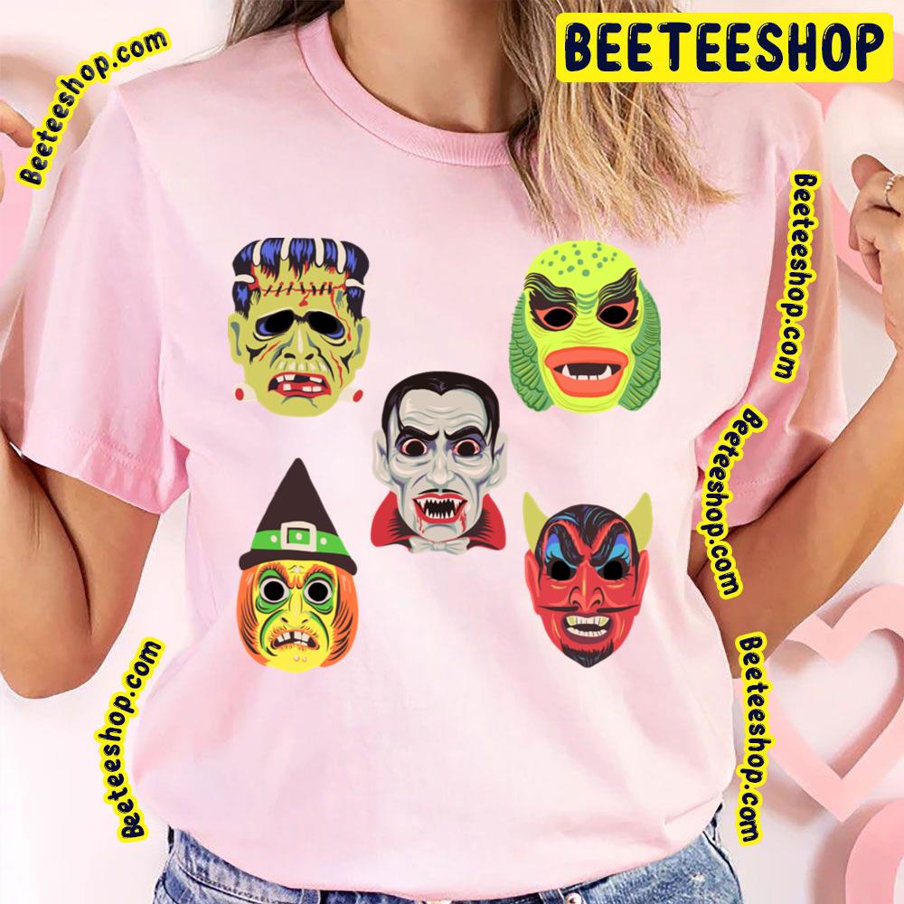 Vintage Halloween Masks Trending Unisex T-Shirt Vintage Halloween Masks Trending Unisex T-Shirt