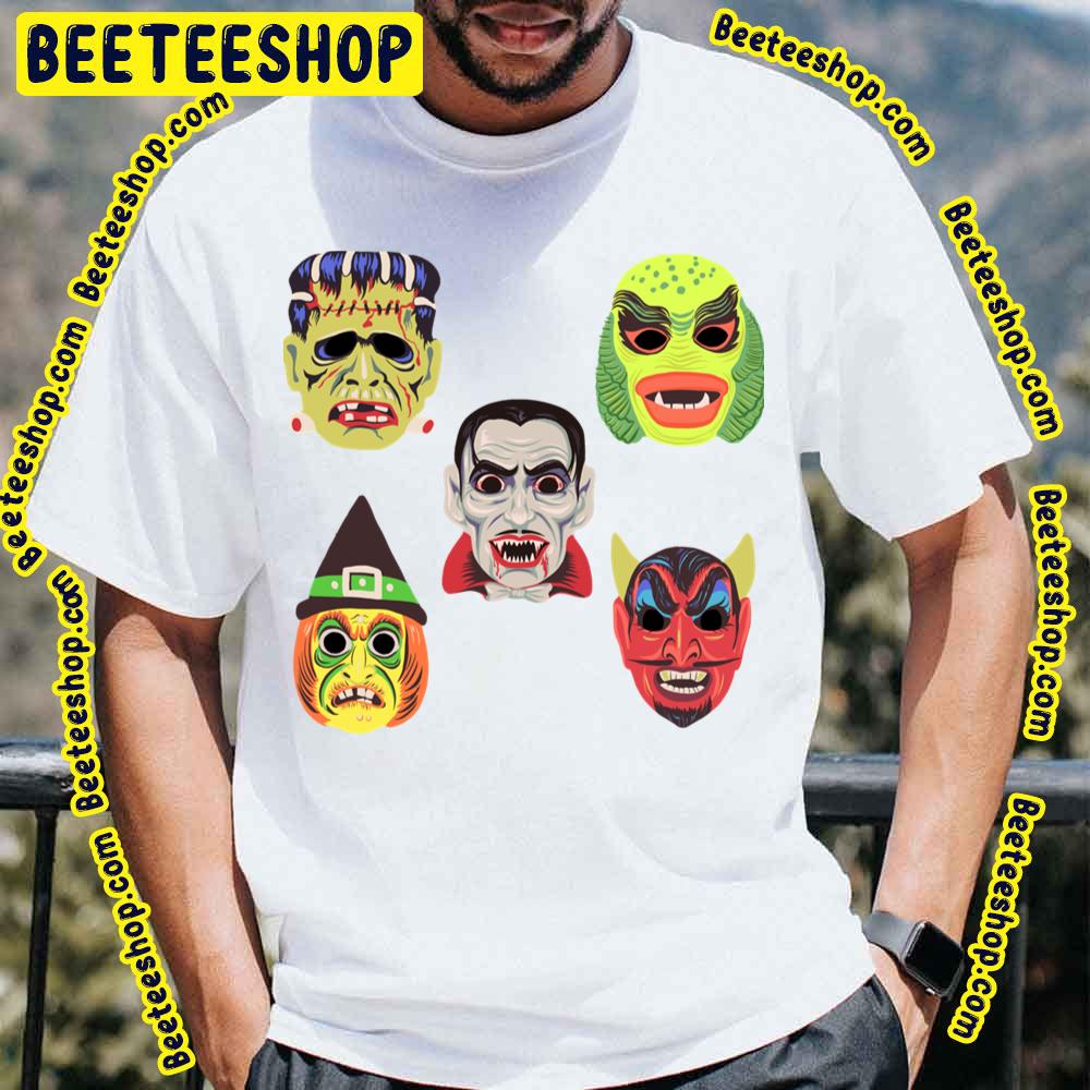 Vintage Halloween Masks Trending Unisex T-Shirt Vintage Halloween Masks Trending Unisex T-Shirt