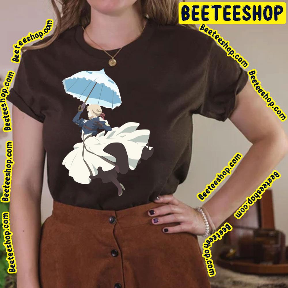 Violet Evergarden Parasol Minimalist Art Trending Unisex T-Shirt Violet Evergarden Parasol Minimalist Art Trending Unisex T-Shirt