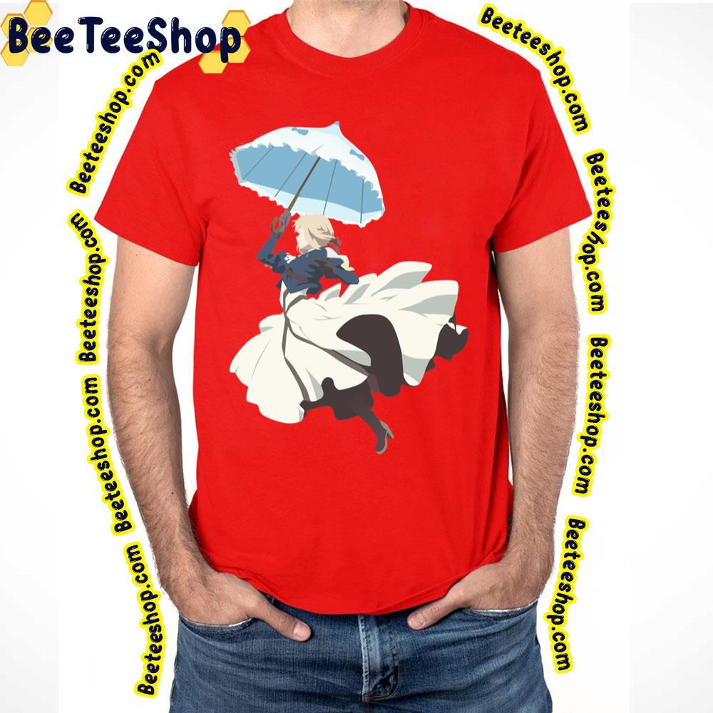 Violet Evergarden Parasol Minimalist Art Trending Unisex T-Shirt Violet Evergarden Parasol Minimalist Art Trending Unisex T-Shirt