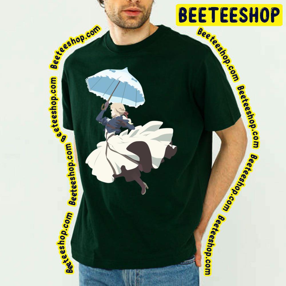Violet Evergarden Parasol Minimalist Art Trending Unisex T-Shirt Violet Evergarden Parasol Minimalist Art Trending Unisex T-Shirt
