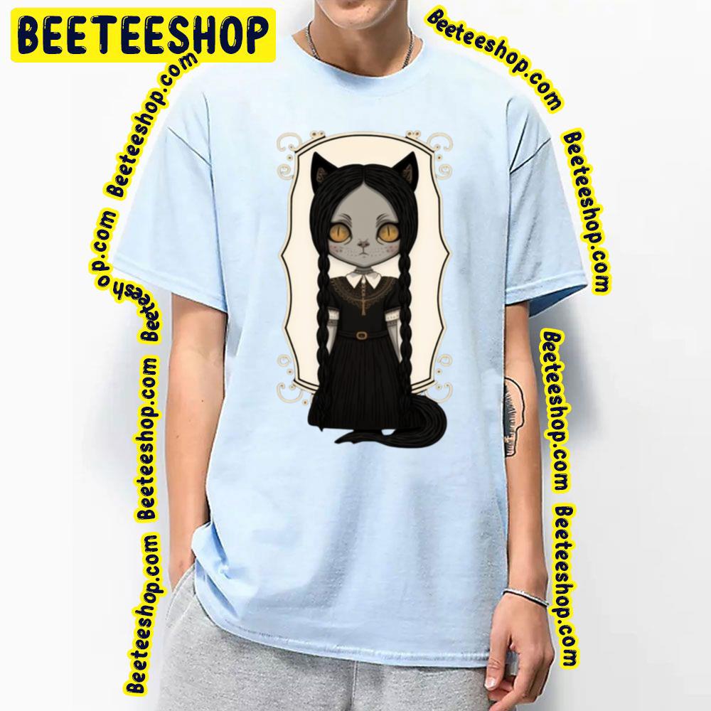 Wednesday Addams Cat Black Trending Unisex T-Shirt Wednesday Addams Cat Black Trending Unisex T-Shirt