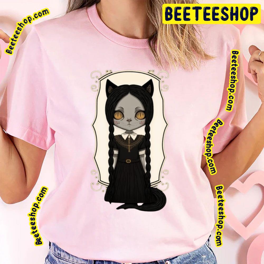 Wednesday Addams Cat Black Trending Unisex T-Shirt Wednesday Addams Cat Black Trending Unisex T-Shirt
